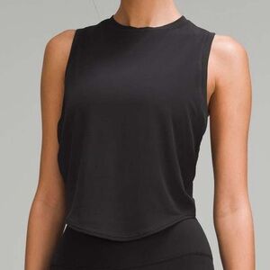 Sold!!! Lululemon Soft-Knit Crewneck Cropped Tank Top W1ESNS Black size 12